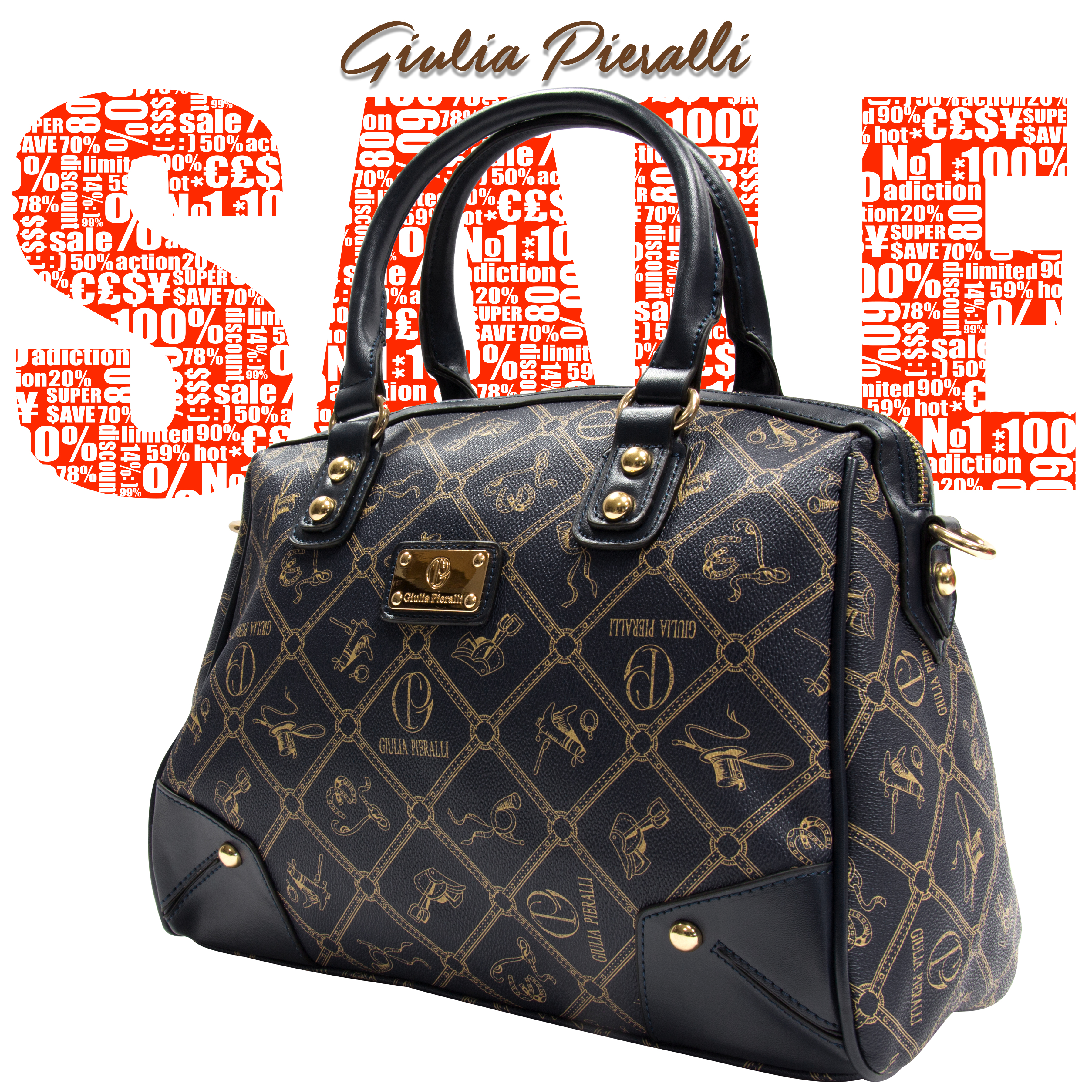 Giulia Pieralli Luxus XL Handtasche Schultertasche Schwarz Farbe Shopper Neu