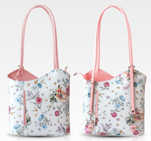 Rucksack Handtaschen 2 in 1 Damentaschen mit Blumenmuster